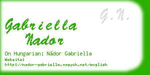 gabriella nador business card