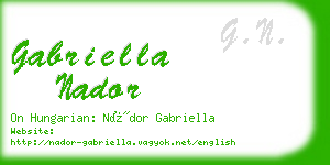 gabriella nador business card